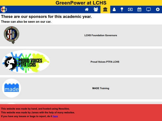 sponsors screenshot