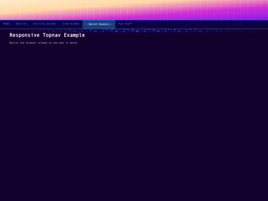 topnavtest screenshot