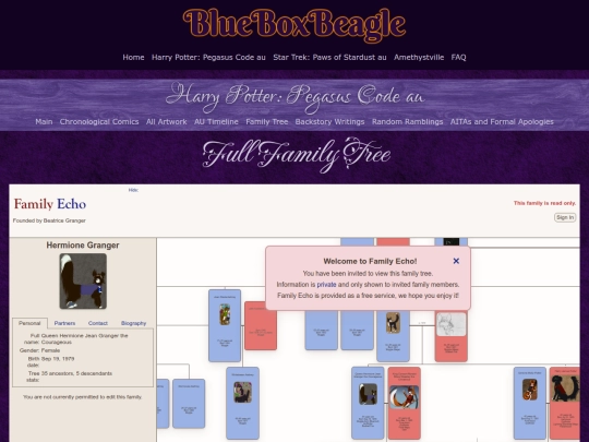 hp-au-family-tree screenshot