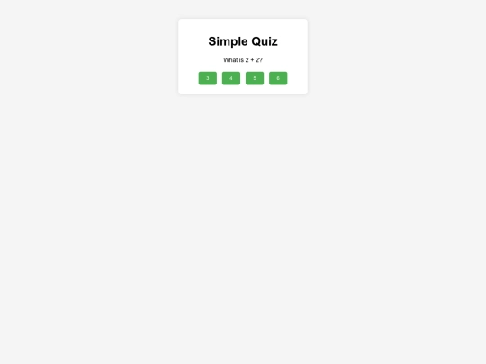 simpleQuizWebsite screenshot