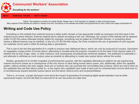 writing-and-code-use-policy screenshot