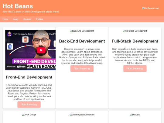 Courses screenshot