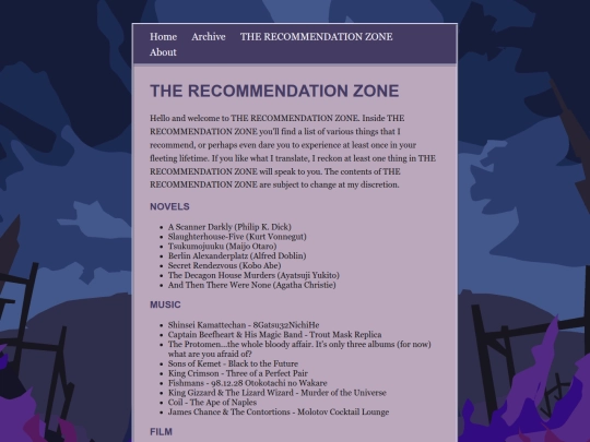 THE-RECOMMENDATION-ZONE screenshot
