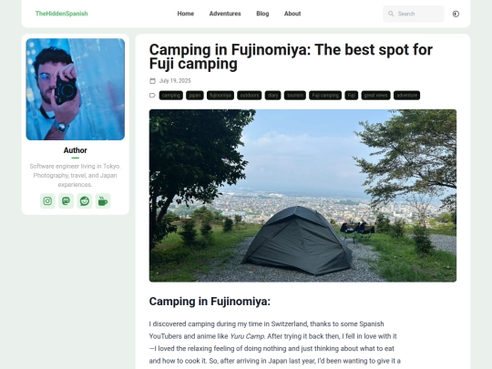 blog/camping-fujinomiya screenshot