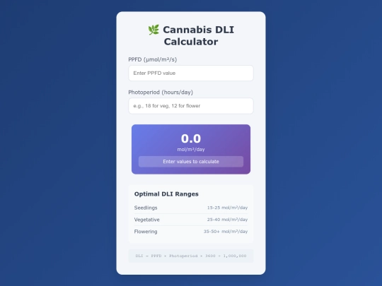 cannabis_dli_calculator screenshot