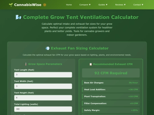 grow_tent_intake_calculator screenshot
