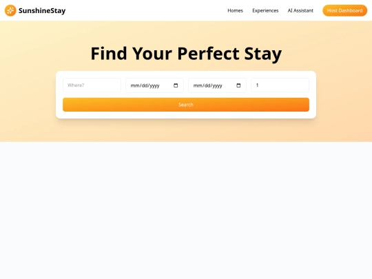 sunshinestay-hosting screenshot