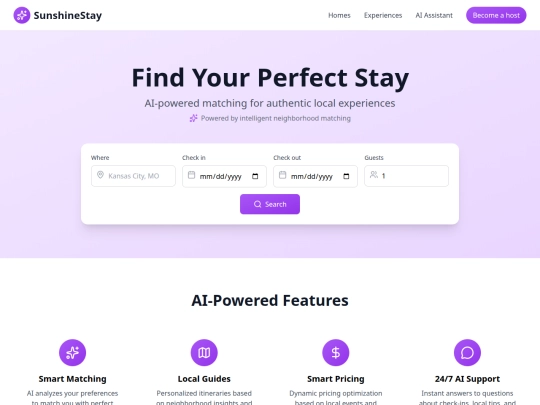 sunshinestay-purple screenshot