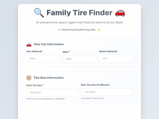 tire-finder screenshot