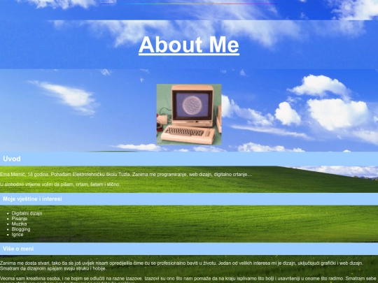 aboutme screenshot