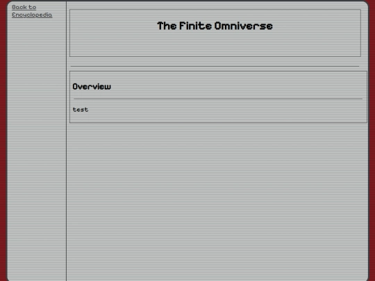 Encyclopedia/Cosmology/The Finite Omniverse screenshot
