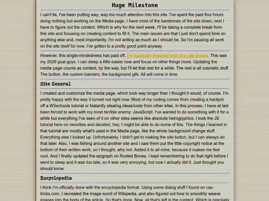 Journal/Entries/Milestone screenshot