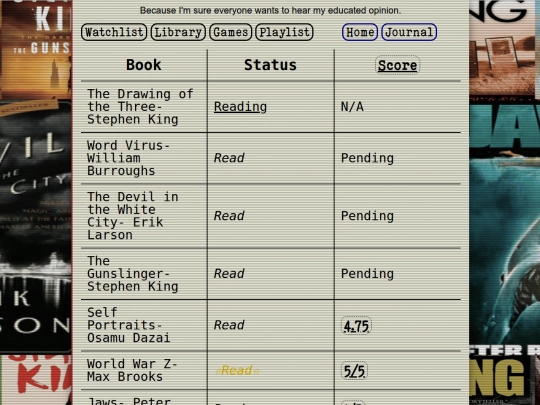 Journal/MediaConsumption screenshot