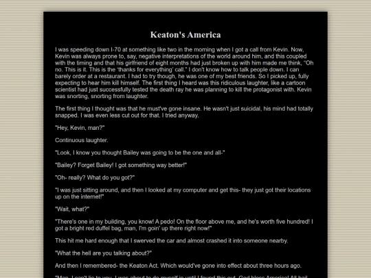 Stories/KeatonsAmerica screenshot