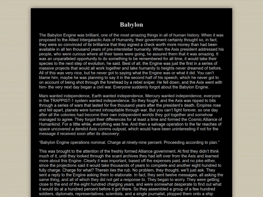 Stories/TheBabylonEngine screenshot