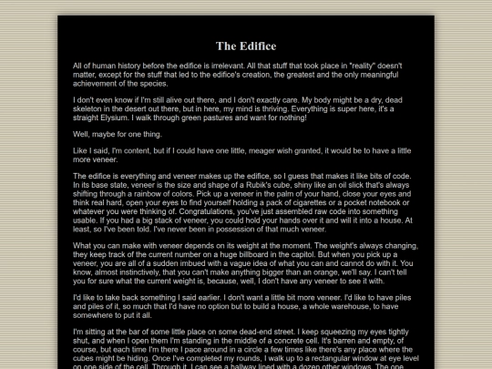 Stories/TheEdifice screenshot