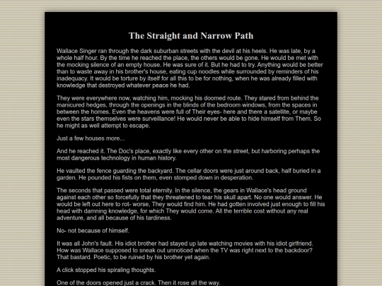 Stories/TheStraightAndNarrowPath screenshot