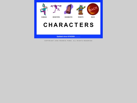 Characters screenshot