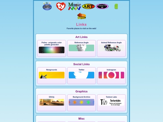 Links screenshot