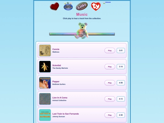 musicpage screenshot