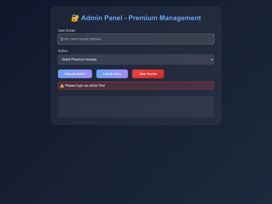 admin screenshot