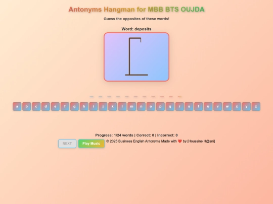 games/Hangman-Antonyms screenshot