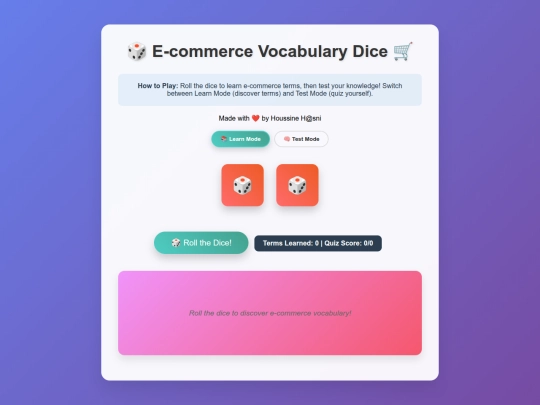 games/e-commerce-dice screenshot