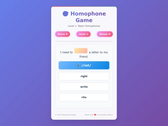 games/homophones screenshot