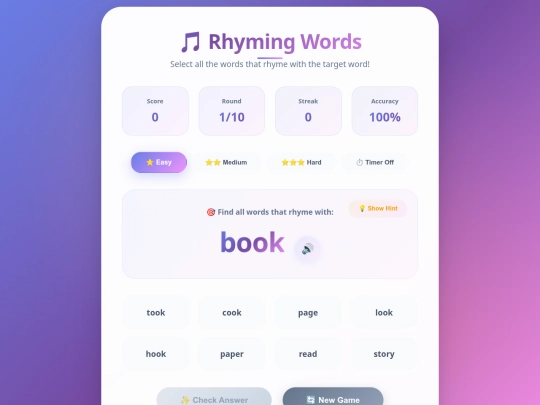 games/rhyming-words-game screenshot