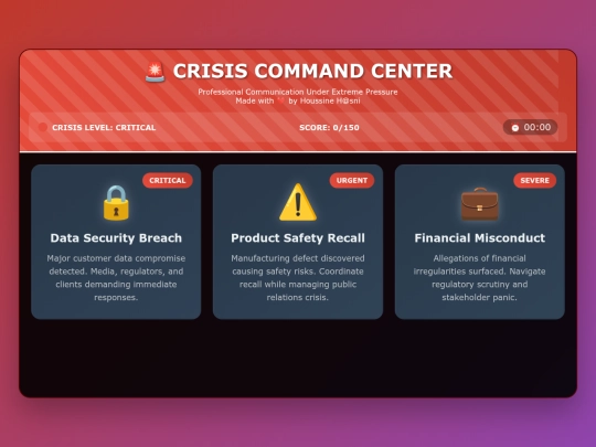 practice/crisis-management screenshot