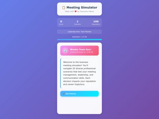 practice/meeting-simulator screenshot