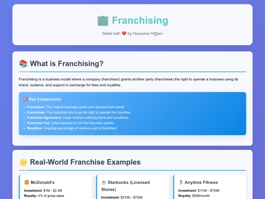 second-year/franchising-1 screenshot