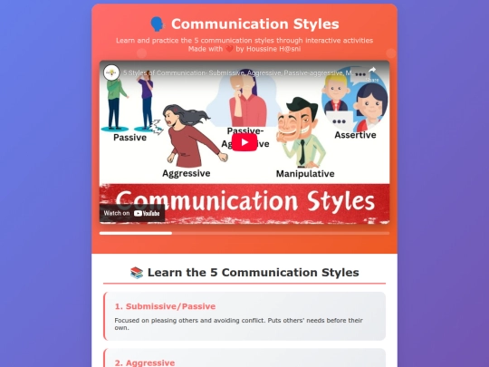 videos/communication-styles screenshot