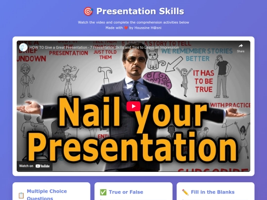 videos/presentation-skills screenshot