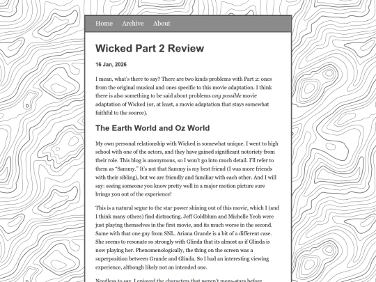 posts/2026-01-16-Wicked-Part-2-Review screenshot