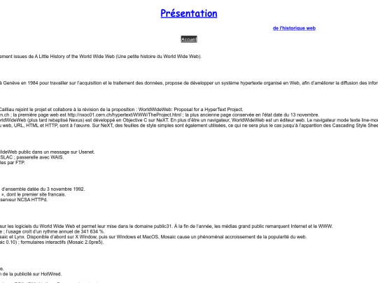 historique-web screenshot