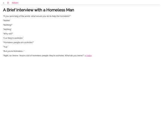 short-stories/a-brief-interview-with-a-homeless-man screenshot