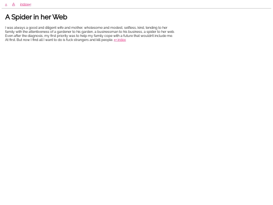 short-stories/a-spider-in-her-web screenshot