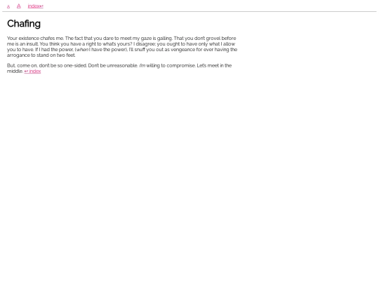 short-stories/chafing screenshot