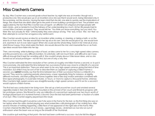 short-stories/miss-crachens-camera screenshot