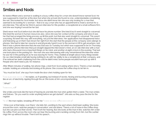 short-stories/smiles-and-nods screenshot