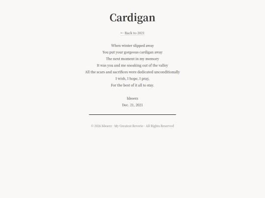 cardigan screenshot