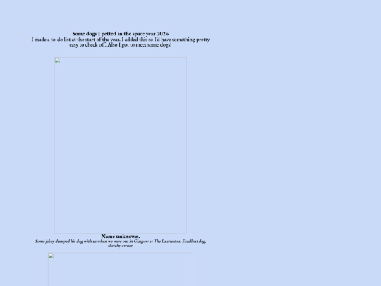 2/pages/to-do/SomedogsIpettedinthespaceyear2026 screenshot