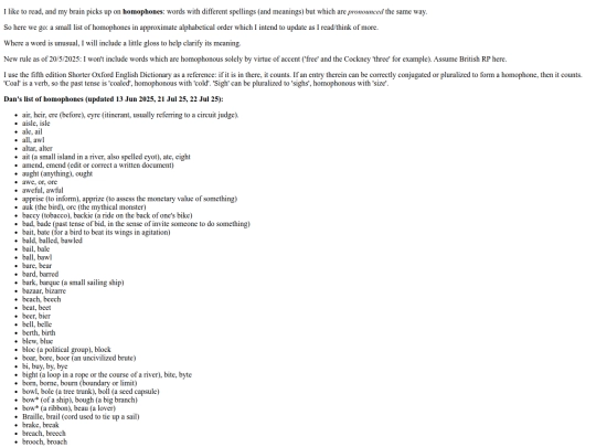 homophones screenshot
