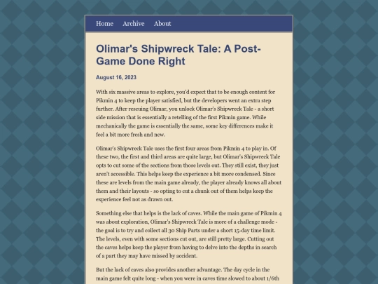 posts/Olimar's-Shipwreck-Tale screenshot