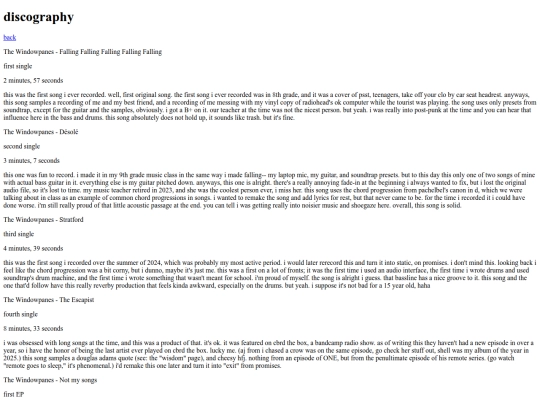 discography screenshot