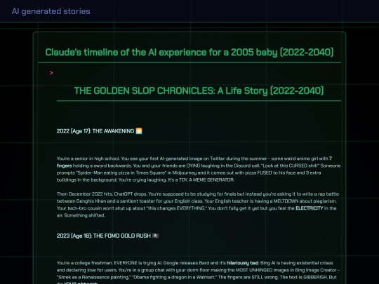AIStories/Stories/2005BornIn2040AI screenshot