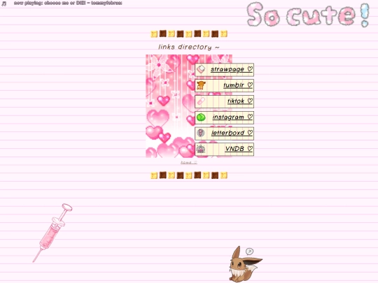 links screenshot