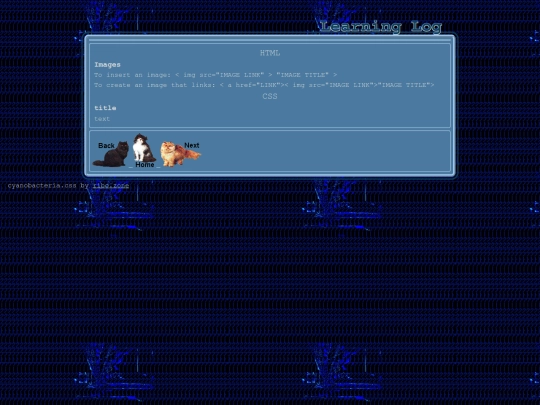 learninglog screenshot