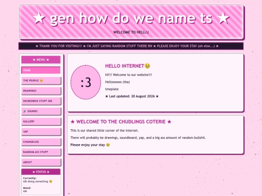 Chudling_coterie_test screenshot